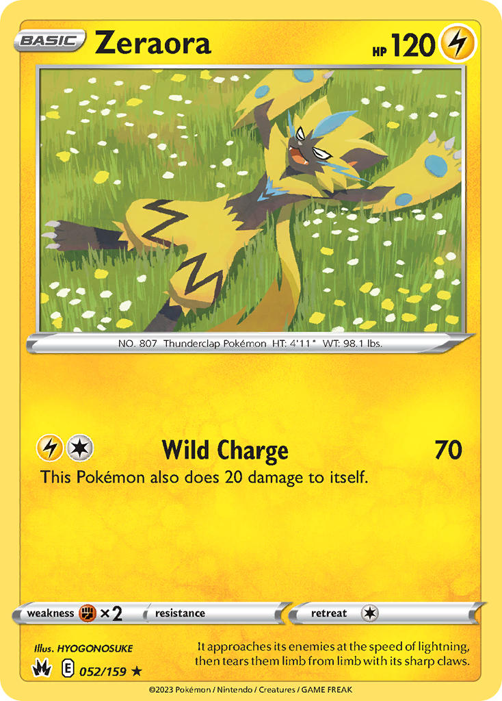Zeraora - Crown Zenith (Rare) [CRZ-052] English / Near Mint / Normal