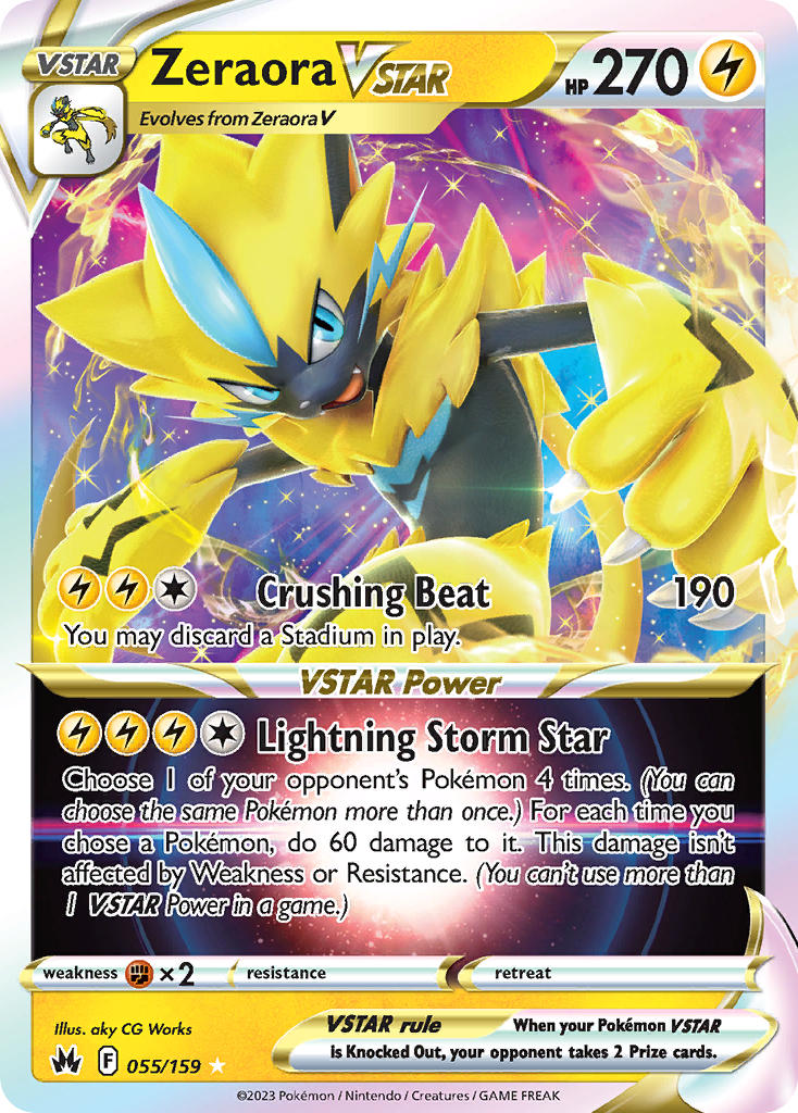 Zeraora VSTAR - Crown Zenith (Ultra Rare) [CRZ-055] English / Near Mint / Normal