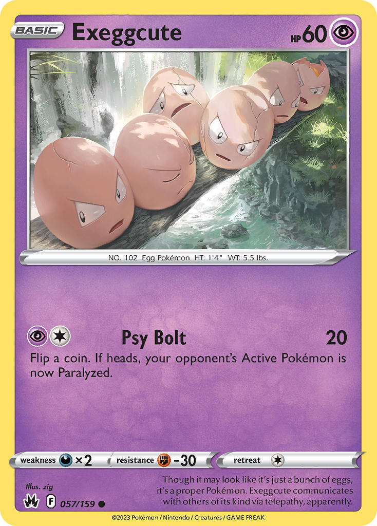 Exeggcute - Crown Zenith (Common) [CRZ-057] English / Near Mint / Normal