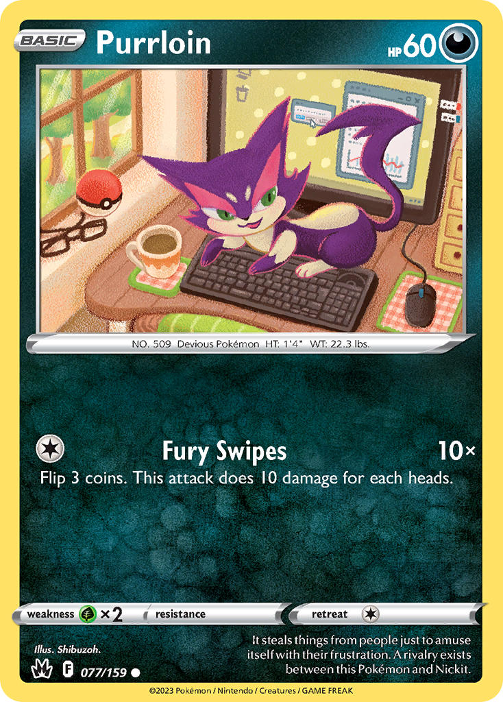 Purrloin - Crown Zenith (Common) [CRZ-077] English / Near Mint / Normal