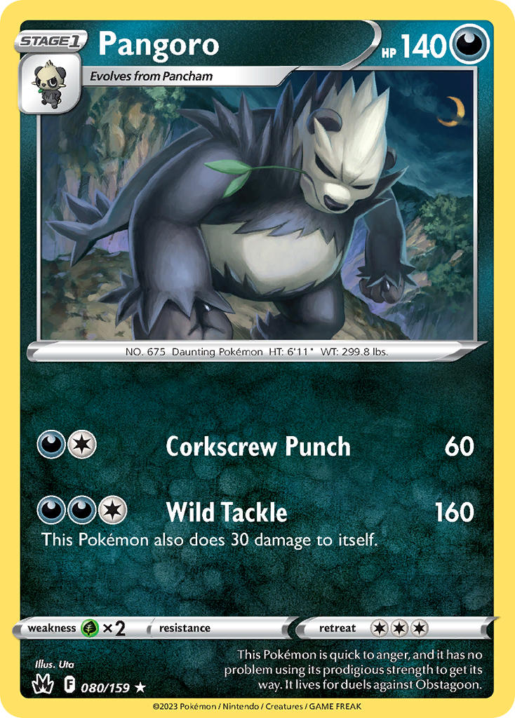 Pangoro - Crown Zenith (Rare) [CRZ-080] English / Near Mint / Normal