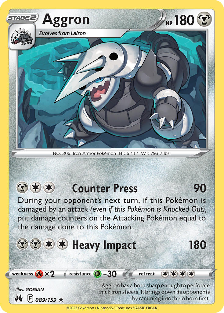 Aggron - Crown Zenith (Holo Rare) [CRZ-089] English / Near Mint / Normal