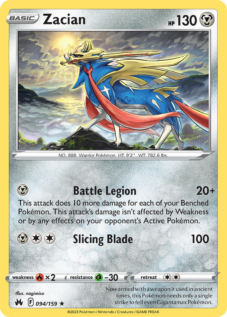 Zacian - Crown Zenith (Holo Rare) [CRZ-094] English / Near Mint / Normal