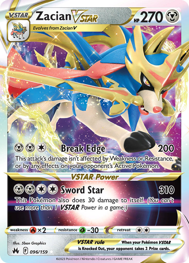 Zacian VSTAR - Crown Zenith (Ultra Rare) [CRZ-096] English / Near Mint / Normal