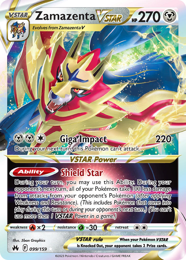 Zamazenta VSTAR - Crown Zenith (Ultra Rare) [CRZ-099] English / Near Mint / Normal
