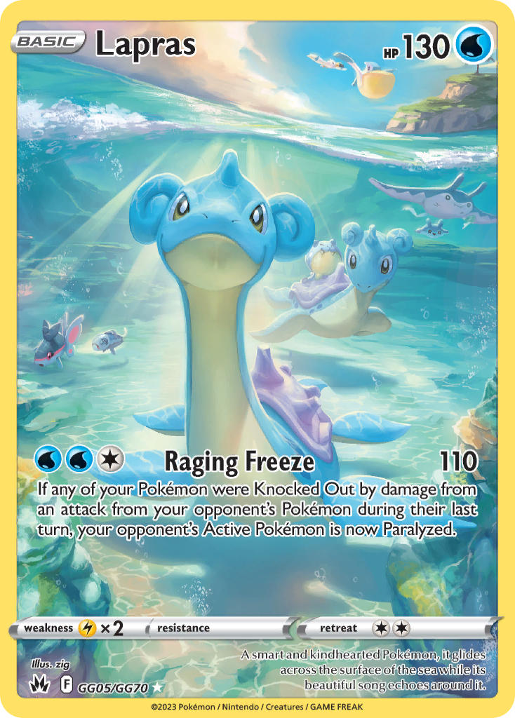 Lapras - Crown Zenith (Holo Rare) [CRZ-GG05] English / Near Mint / Normal