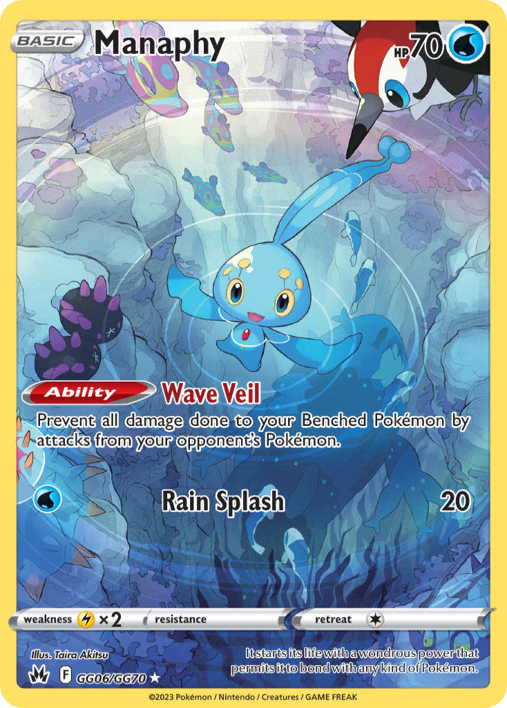 Manaphy - Crown Zenith (Holo Rare) [CRZ-GG06] English / Near Mint / Normal