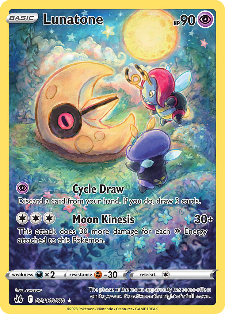 Lunatone - Crown Zenith (Holo Rare) [CRZ-GG11] English / Near Mint / Normal