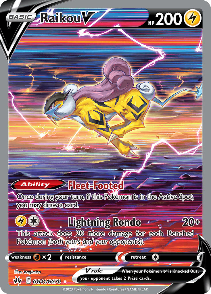 Raikou V - Crown Zenith (Ultra Rare) [CRZ-GG41] English / Near Mint / Normal