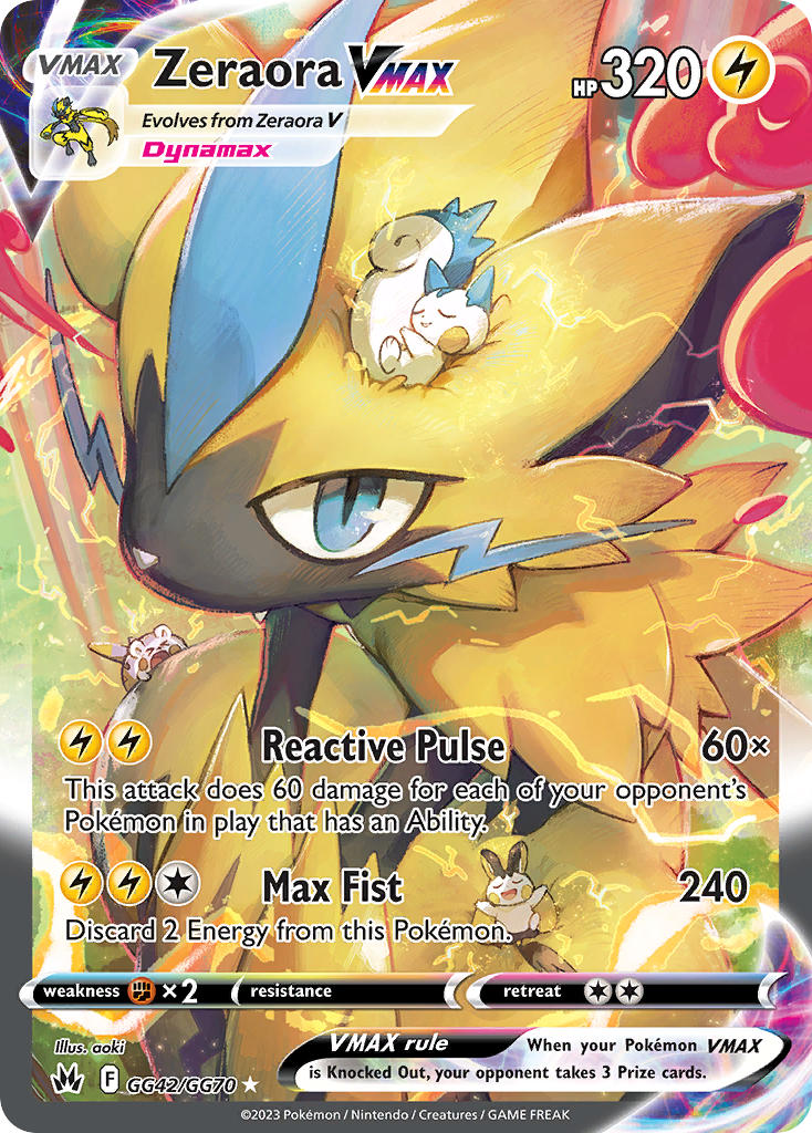 Zeraora VMAX - Crown Zenith (Ultra Rare) [CRZ-GG42] English / Near Mint / Normal