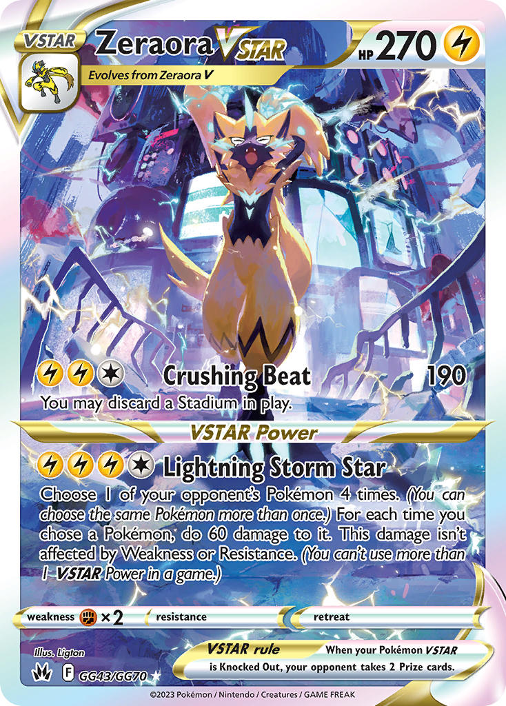 Zeraora VSTAR - Crown Zenith (Ultra Rare) [CRZ-GG43] English / Near Mint / Normal