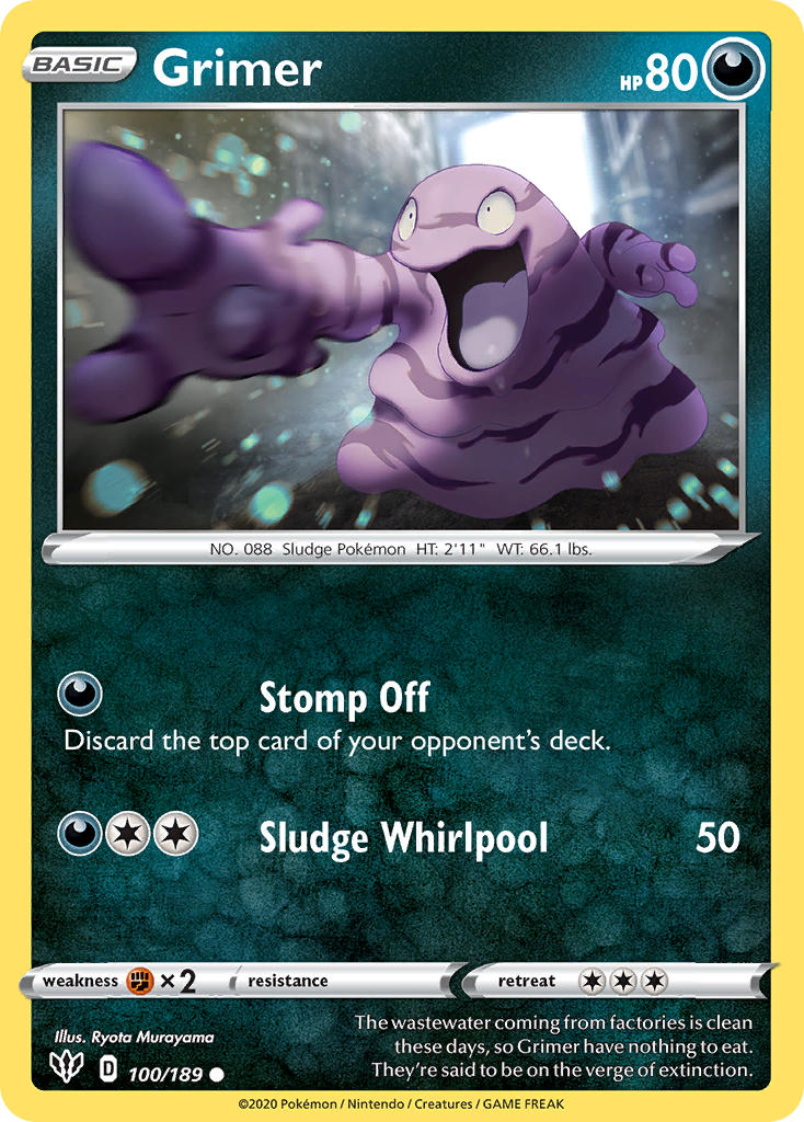 Grimer⁣ - Darkness Ablaze⁣ (Common)⁣ [100] English / Near Mint / Reverse-Holo Normal