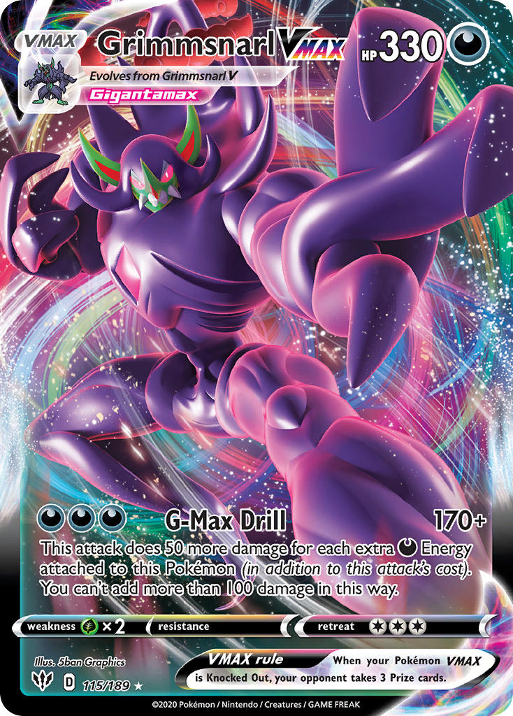 Grimmsnarl VMAX⁣ - Darkness Ablaze⁣ (Ultra Rare)⁣ [115] English / Near Mint / Normal