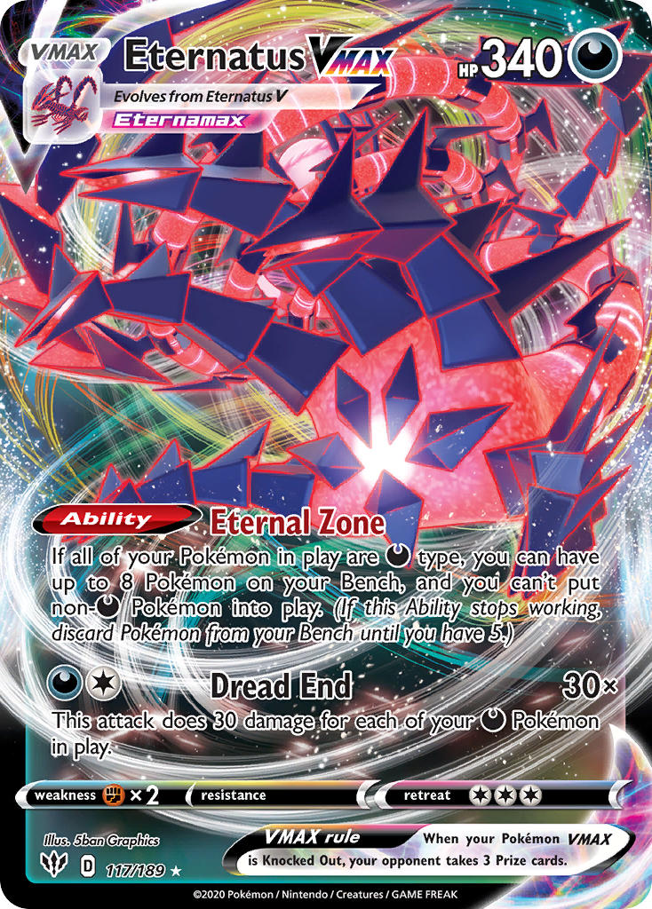 Eternatus VMAX⁣ - Darkness Ablaze⁣ (Ultra Rare)⁣ [117] English / Excellent / Normal