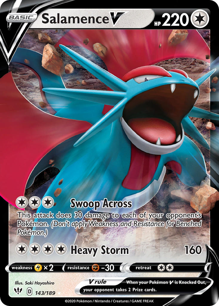 Salamence V⁣ - Darkness Ablaze⁣ (Ultra Rare)⁣ [143] English / Excellent / Normal