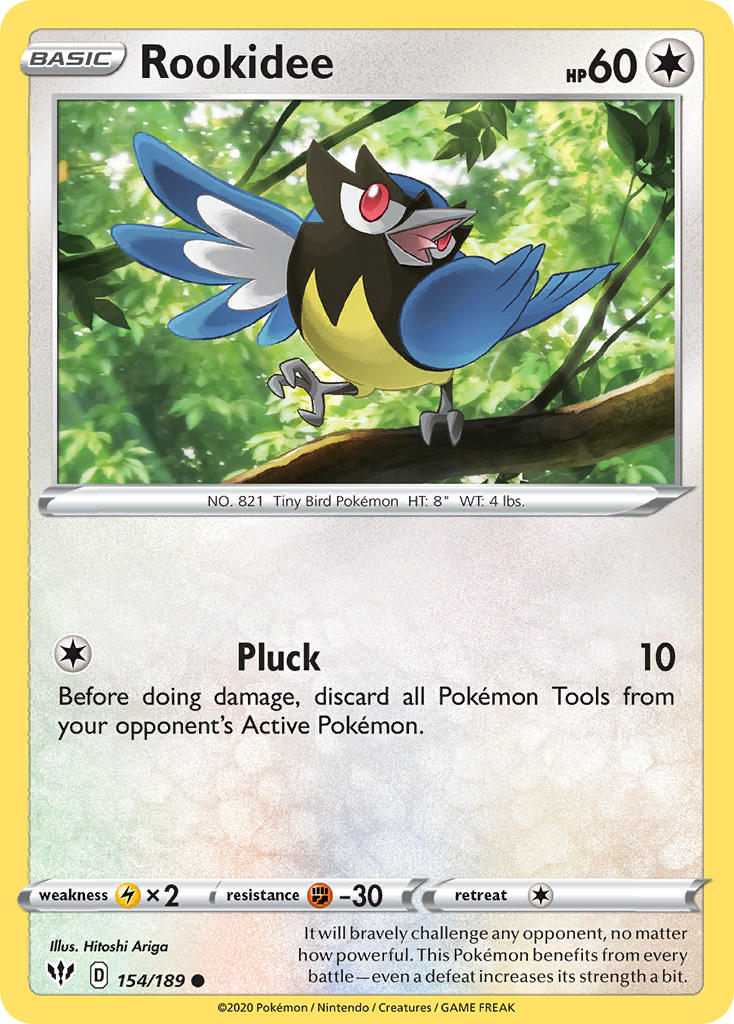 Rookidee⁣ - Darkness Ablaze⁣ (Common)⁣ [154] English / Near Mint / Reverse-Holo Normal