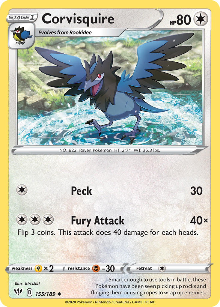 Corvisquire⁣ - Darkness Ablaze⁣ (Uncommon)⁣ [155] English / Near Mint / Normal