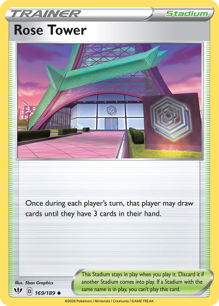 Rose Tower⁣ - Darkness Ablaze⁣ (Uncommon)⁣ [169] English / Near Mint / Reverse-Holo Normal