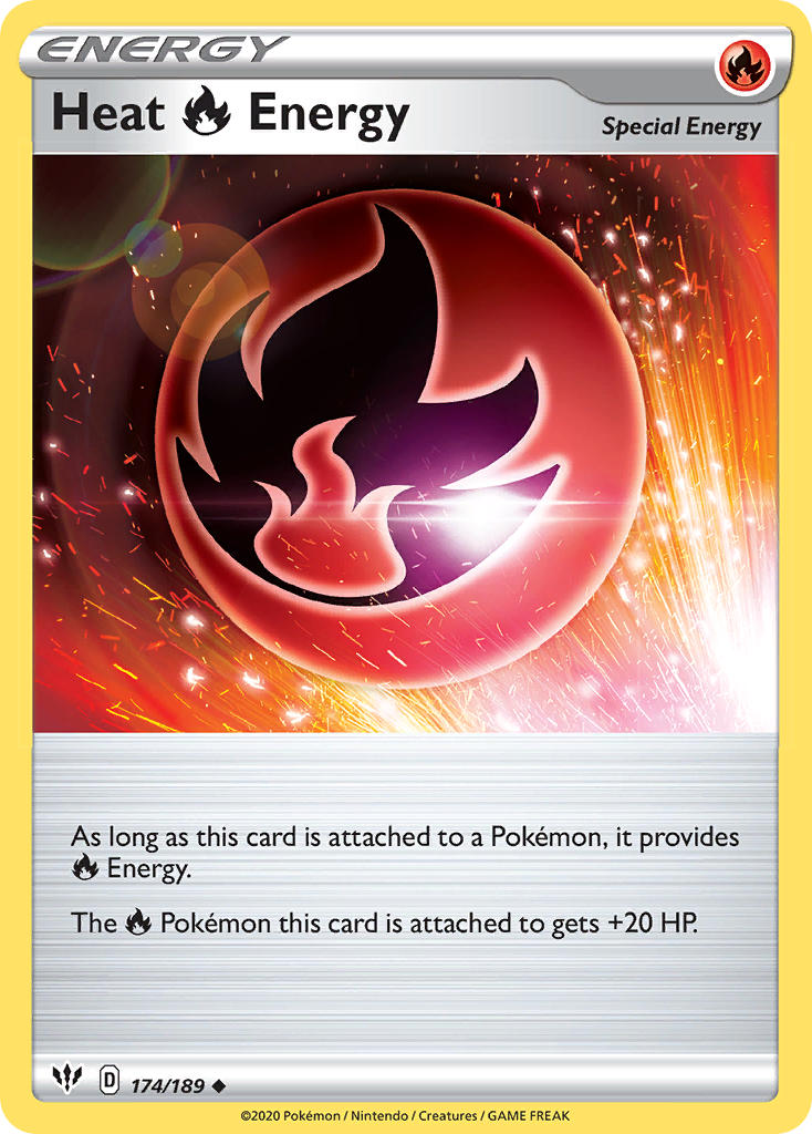 Heat [R] Energy⁣ - Darkness Ablaze⁣ (Uncommon)⁣ [174] English / Near Mint / Reverse-Holo Normal
