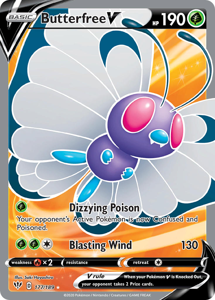 Butterfree V⁣ - Darkness Ablaze⁣ (Ultra Rare)⁣ [177] English / Near Mint / Normal