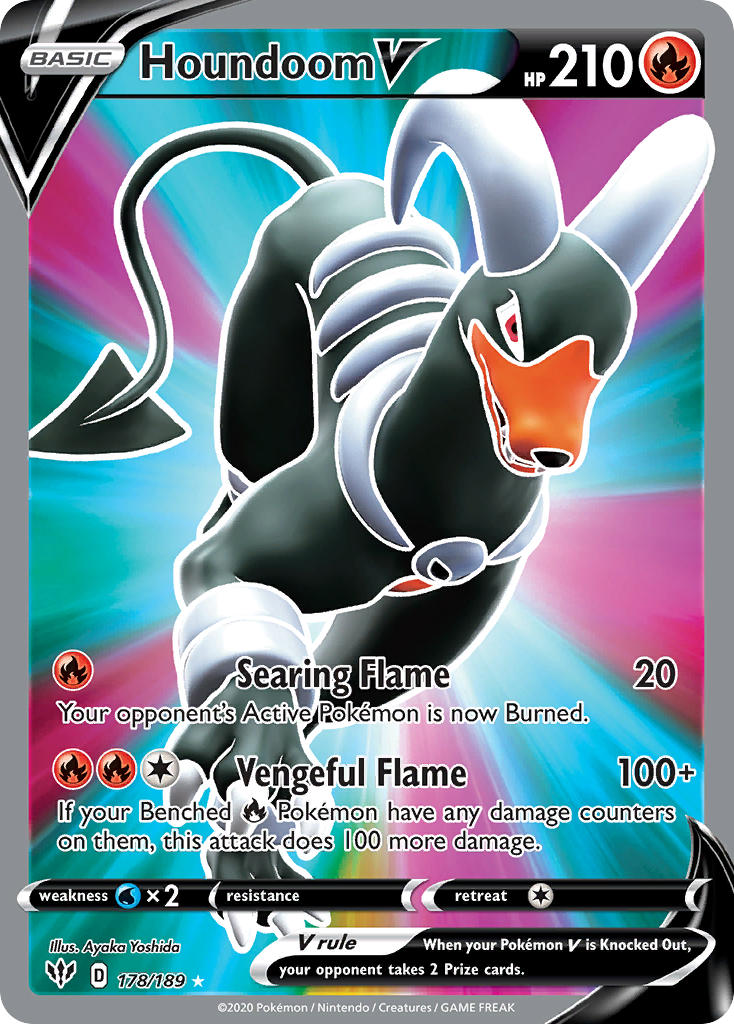 Houndoom V⁣ - Darkness Ablaze⁣ (Ultra Rare)⁣ [178] English / Near Mint / Normal