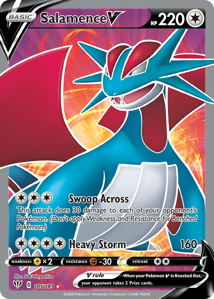 Salamence V⁣ - Darkness Ablaze⁣ (Ultra Rare)⁣ [185] English / Excellent / Normal