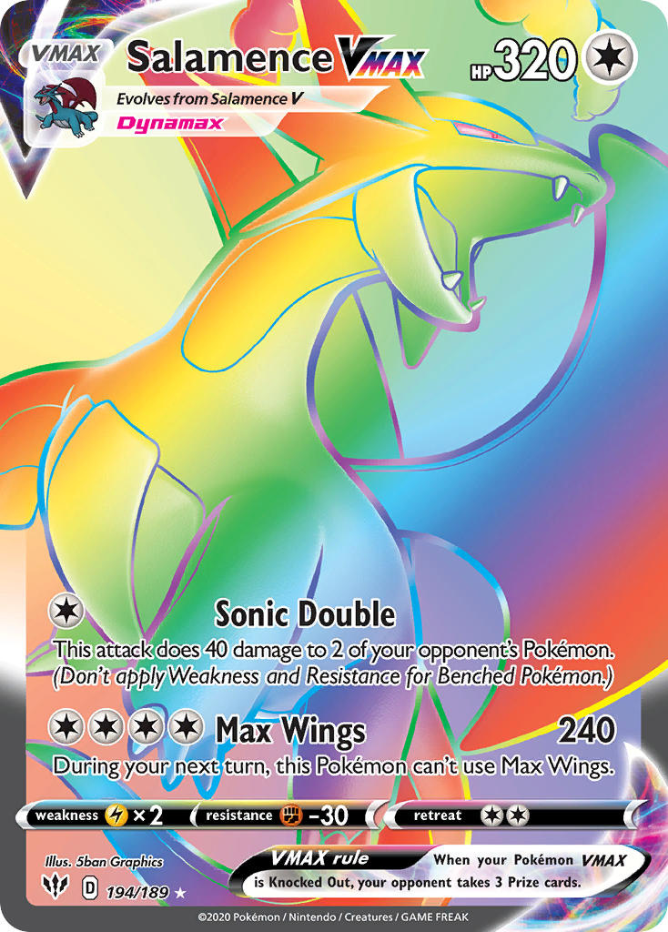 Salamence VMAX⁣ - Darkness Ablaze⁣ (Secret Rare)⁣ [194] English / Near Mint / Normal