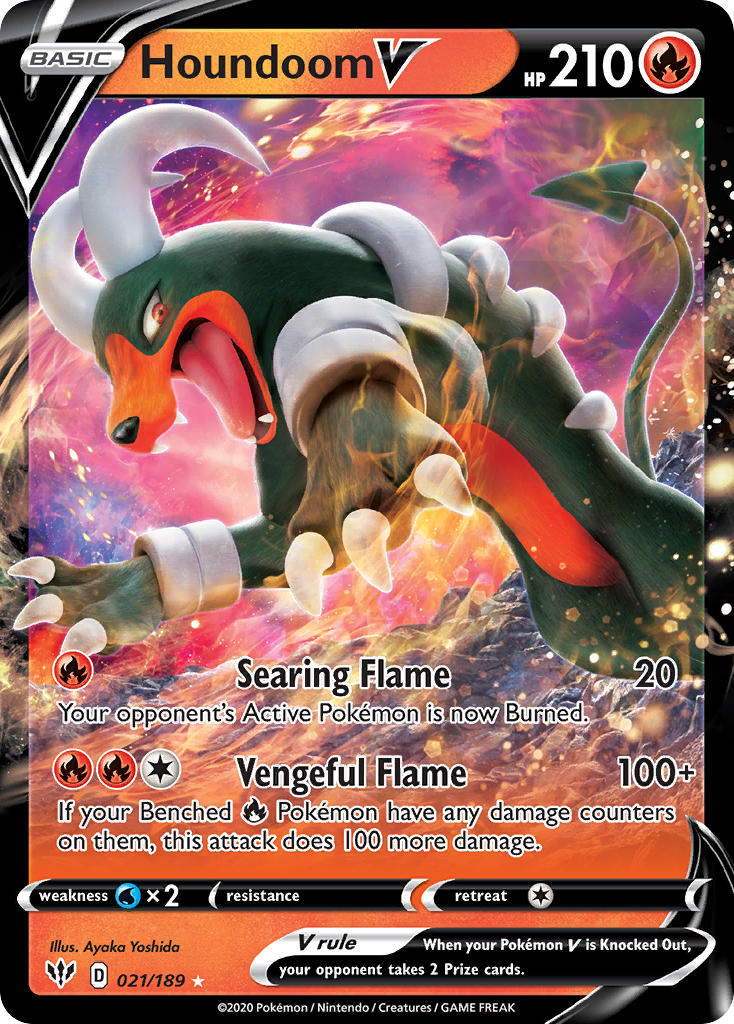 Houndoom V⁣ - Darkness Ablaze⁣ (Ultra Rare)⁣ [21] English / Near Mint / Normal