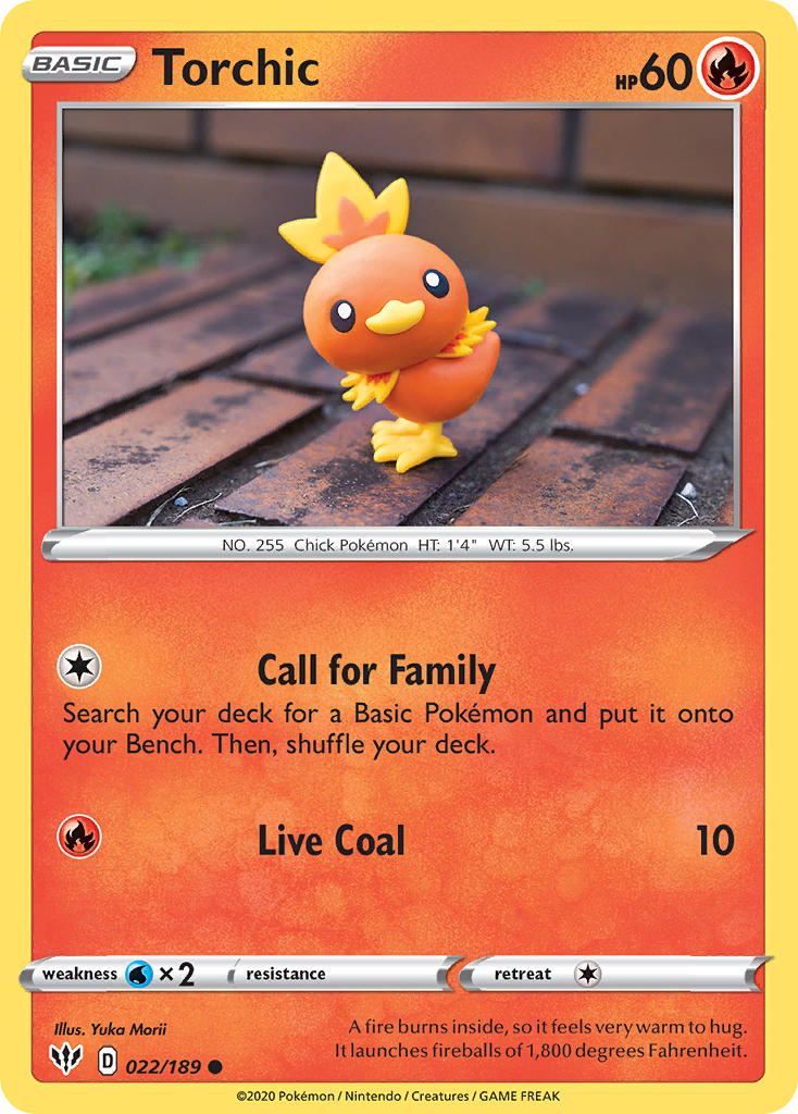 Torchic⁣ - Darkness Ablaze⁣ (Common)⁣ [22] English / Near Mint / Reverse-Holo Normal