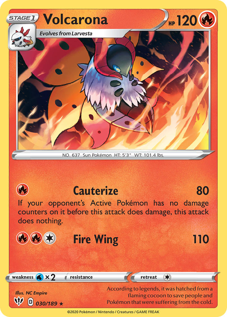 Volcarona⁣ - Darkness Ablaze⁣ (Rare)⁣ [30] English / Near Mint / Normal