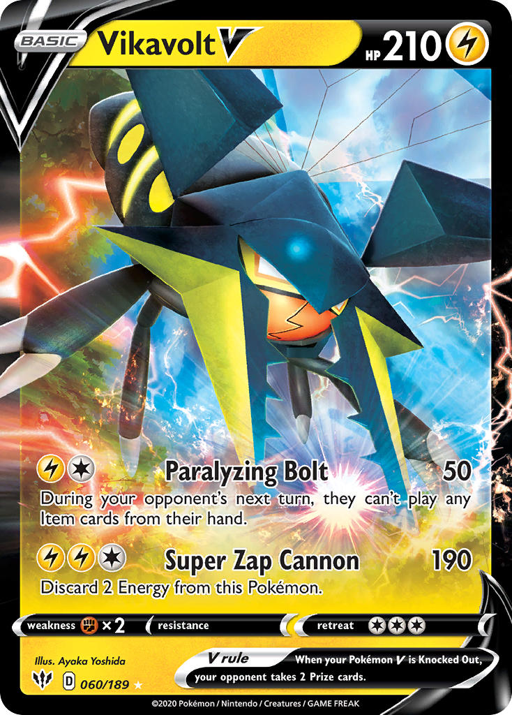 Vikavolt V⁣ - Darkness Ablaze⁣ (Ultra Rare)⁣ [60] English / Near Mint / Normal