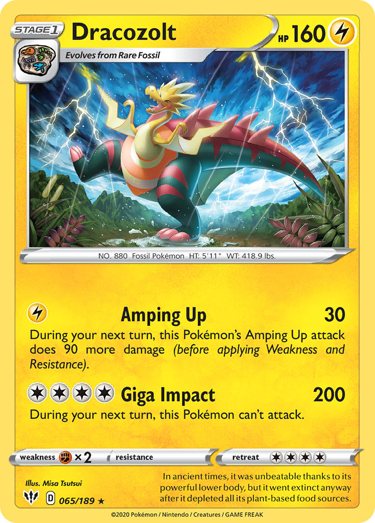 Dracozolt⁣ - Darkness Ablaze⁣ (Rare)⁣ [65]