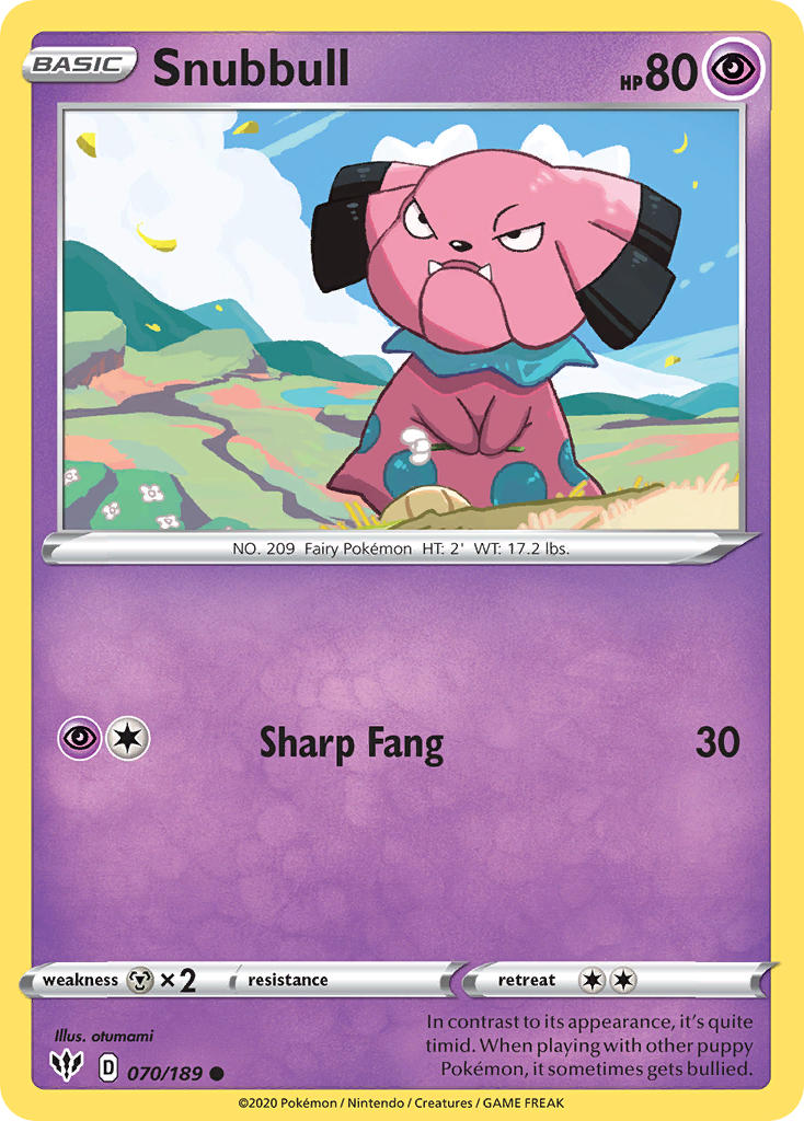Snubbull⁣ - Darkness Ablaze⁣ (Common)⁣ [70] English / Near Mint / Normal