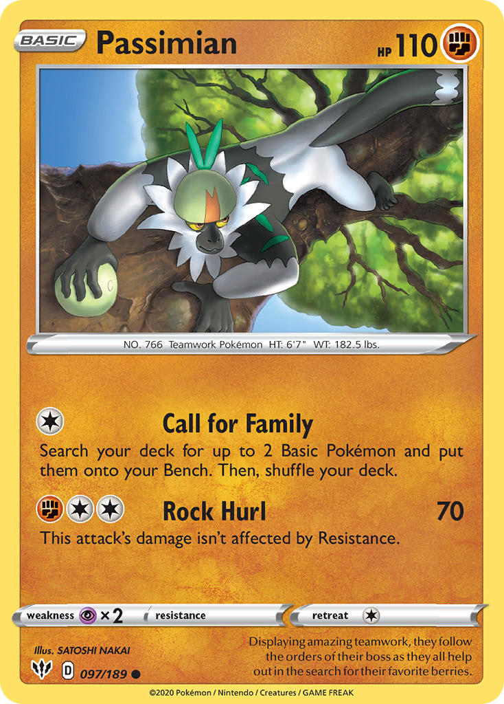 Passimian⁣ - Darkness Ablaze⁣ (Common)⁣ [97] English / Near Mint / Reverse-Holo Normal