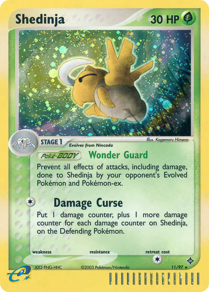 Shedinja⁣ - EX Dragon⁣ (Holo Rare)⁣ [11] English / Light Played / Reverse-Holo Normal