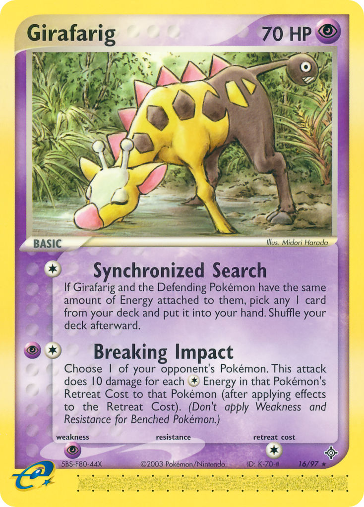 Girafarig⁣ - EX Dragon⁣ (Rare)⁣ [16] English / Good / Normal