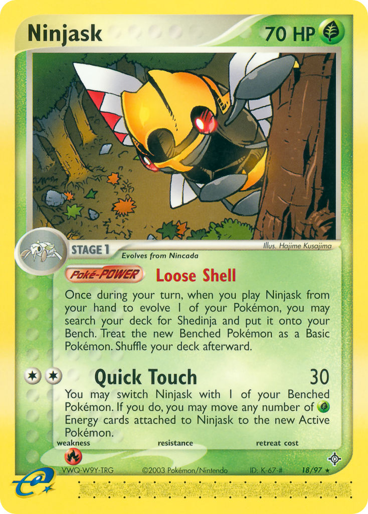 Ninjask⁣ - EX Dragon⁣ (Rare)⁣ [18] English / Excellent / Normal