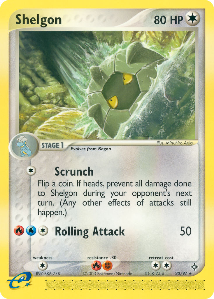 Shelgon (Scrunch)⁣ - EX Dragon⁣ (Rare)⁣ [20] English / Played / Reverse-Holo Normal