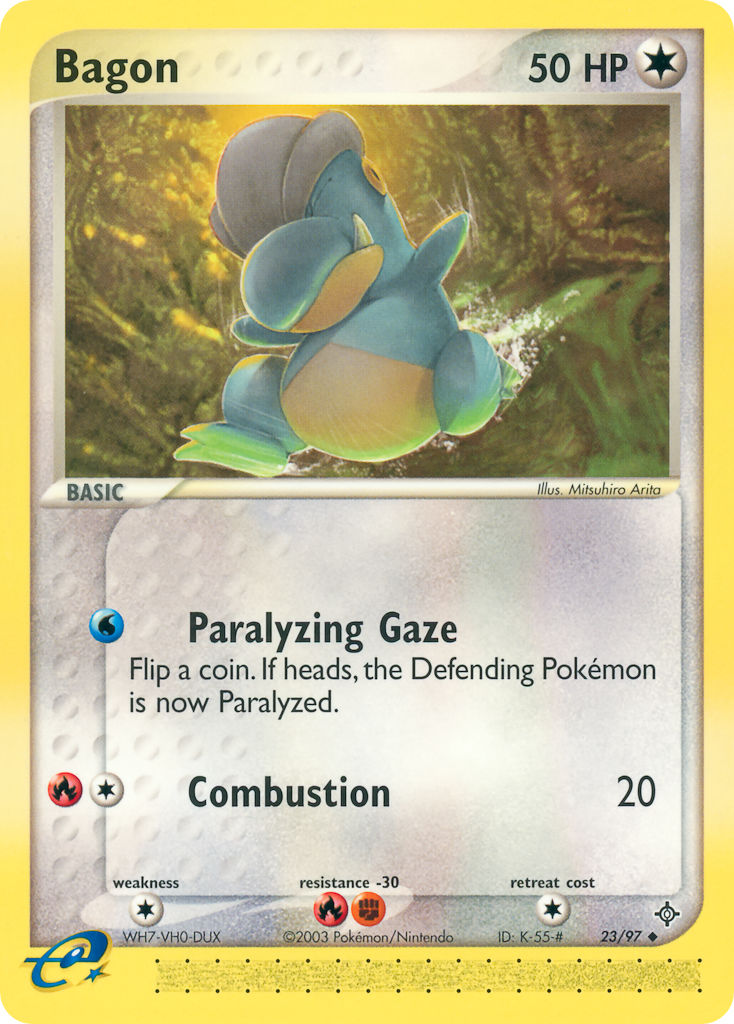 Bagon (Paralyzing Gaze)⁣ - EX Dragon⁣ (Uncommon)⁣ [23] English / Played / Reverse-Holo Normal