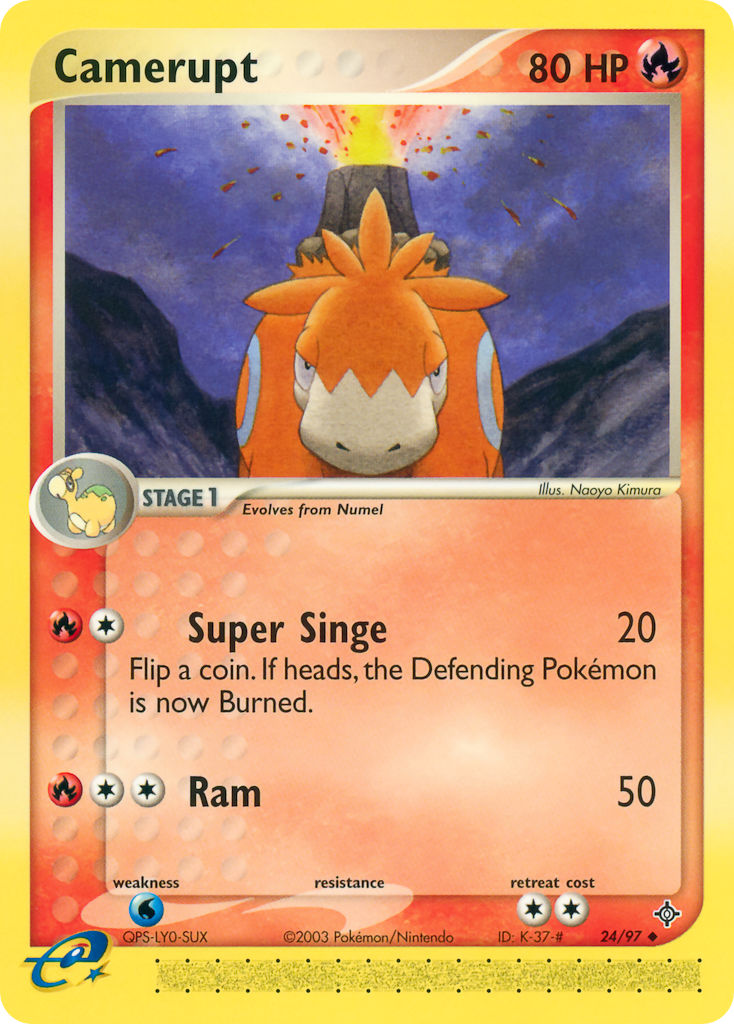 Camerupt⁣ - EX Dragon⁣ (Uncommon)⁣ [24] English / Good / Reverse-Holo Normal