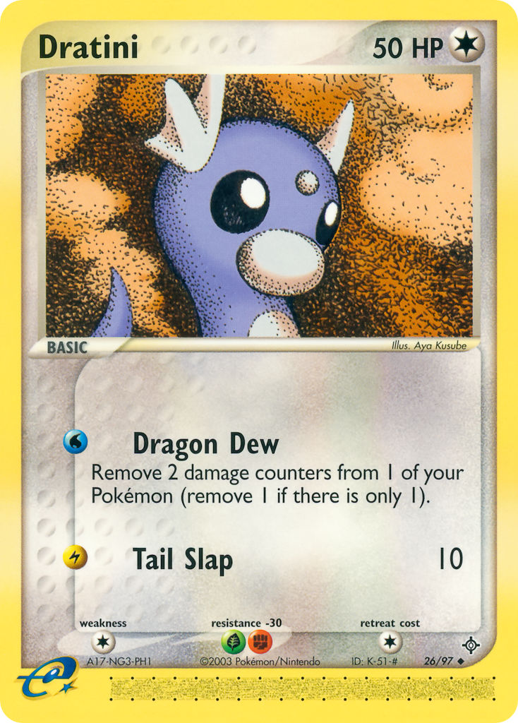 Dratini⁣ - EX Dragon⁣ (Uncommon)⁣ [26] English / Played / Reverse-Holo Normal
