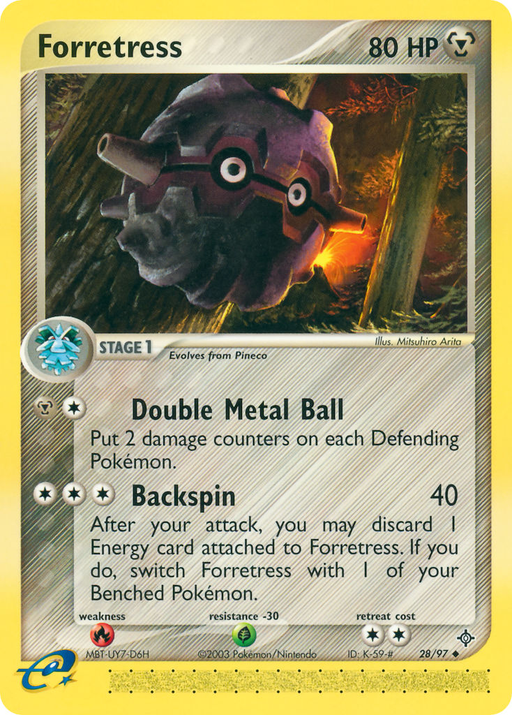 Forretress⁣ - EX Dragon⁣ (Uncommon)⁣ [28] English / Near Mint / Reverse-Holo Normal