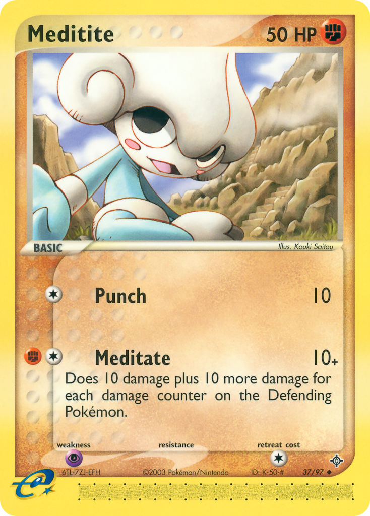 Meditite⁣ - EX Dragon⁣ (Uncommon)⁣ [37] English / Near Mint / Reverse-Holo Normal