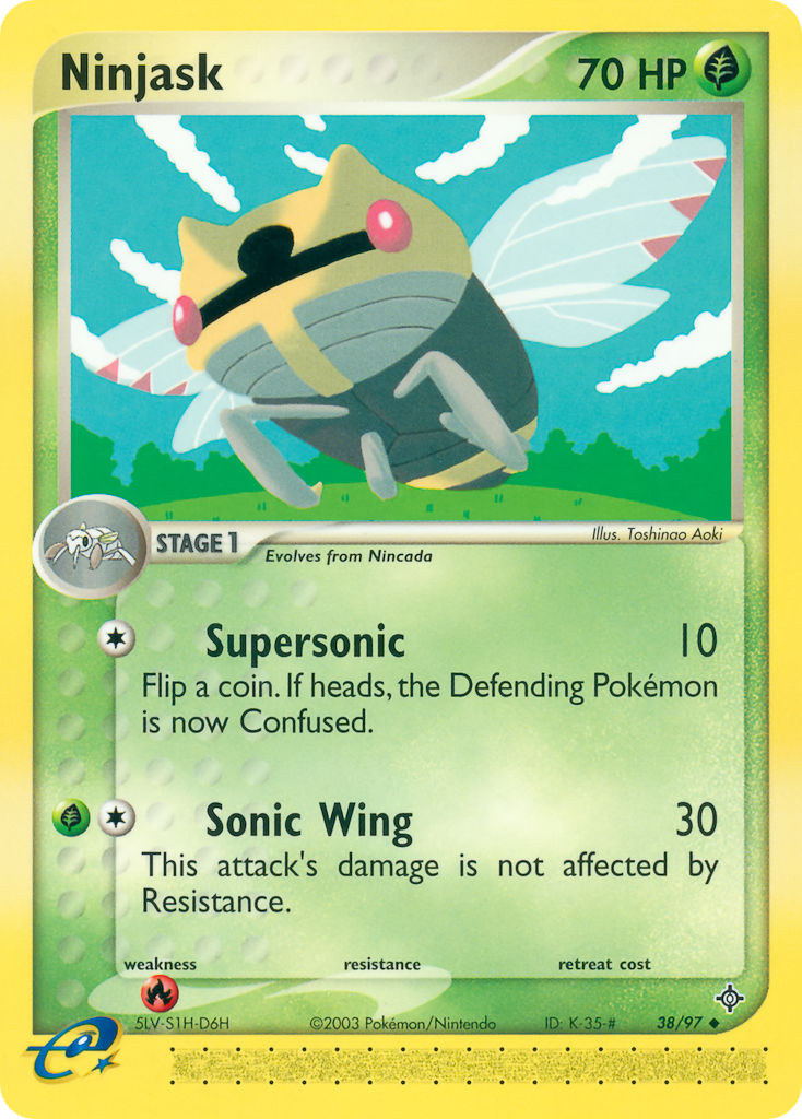 Ninjask⁣ - EX Dragon⁣ (Uncommon)⁣ [38] English / Near Mint / Reverse-Holo Normal