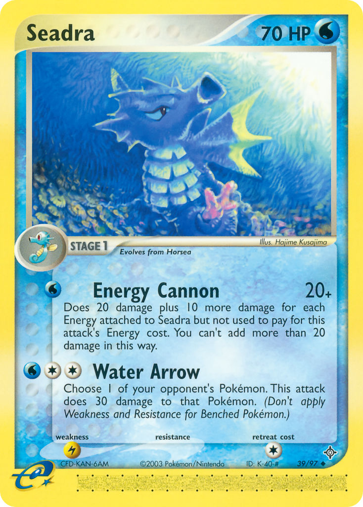 Seadra (Energy Cannon)⁣ - EX Dragon⁣ (Uncommon)⁣ [39] English / Light Played / Reverse-Holo Normal