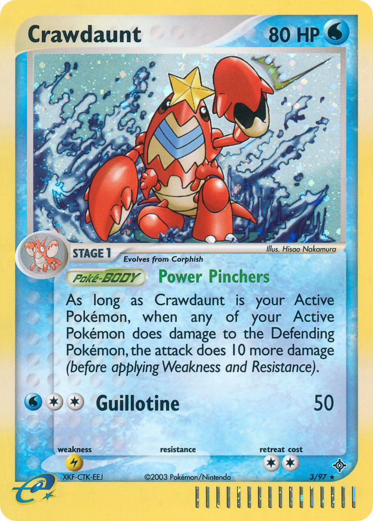 Crawdaunt (Power Pinchers)⁣ - EX Dragon⁣ (Holo Rare)⁣ [3] English / Good / Normal