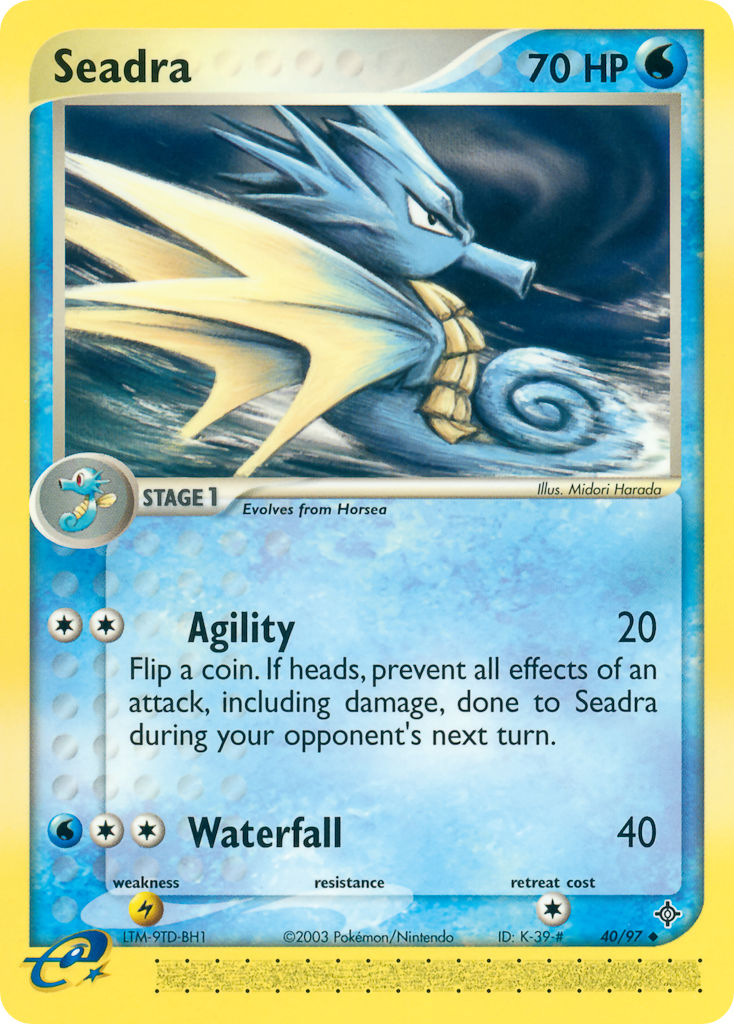 Seadra (Agility)⁣ - EX Dragon⁣ (Uncommon)⁣ [40] English / Near Mint / Reverse-Holo Normal