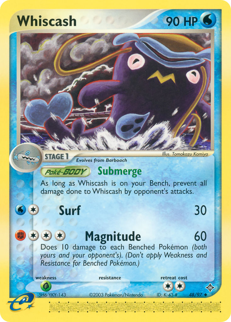 Whiscash⁣ - EX Dragon⁣ (Uncommon)⁣ [48] English / Played / Normal