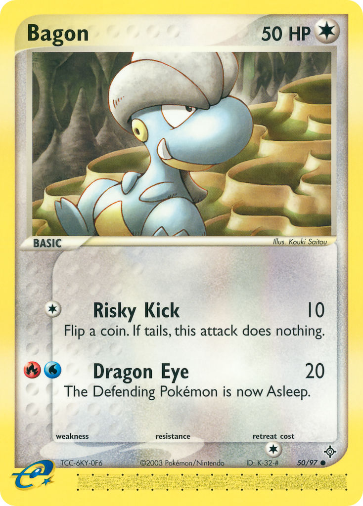 Bagon (Risky Kick)⁣ - EX Dragon⁣ (Common)⁣ [50] English / Light Played / Normal