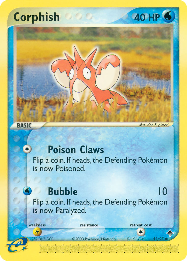 Corphish (Poison Claws)⁣ - EX Dragon⁣ (Common)⁣ [52] English / Light Played / Normal